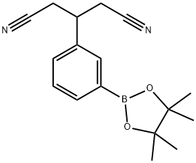 Pentanedinitrile, 3-[3-(4,4,5,5-tetramethyl-1,3,2-dioxaborolan-2-yl)phenyl]- Structure