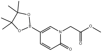 1(2H)-Pyridineacetic acid, 2-oxo-5-(4,4,5,5-tetramethyl-1,3,2-dioxaborolan-2-yl)-, methyl ester Structure