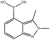 Boronic acid, B-(2,3-dimethyl-2H-indazol-4-yl)- Structure