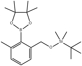 1,3,2-Dioxaborolane, 2-[2-[[[(1,1-dimethylethyl)dimethylsilyl]oxy]methyl]-6-methylphenyl]-4,4,5,5-tetramethyl- Structure