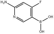 Boronic acid, B-?(6-?amino-?4-?fluoro-?3-?pyridinyl)?- Structure