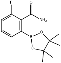 Benzamide, 2-fluoro-6-(4,4,5,5-tetramethyl-1,3,2-dioxaborolan-2-yl)- Structure