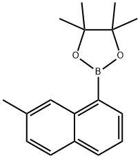 1,3,2-Dioxaborolane, 4,4,5,5-tetramethyl-2-(7-methyl-1-naphthalenyl)- Structure