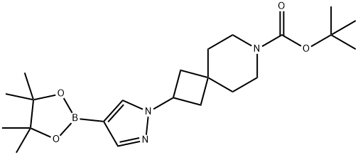 7-Azaspiro[3.5]nonane-7-carboxylic acid, 2-[4-(4,4,5,5-tetramethyl-1,3,2-dioxaborolan-2-yl)-1H-pyrazol-1-yl]-, 1,1-dimethylethyl ester Structure