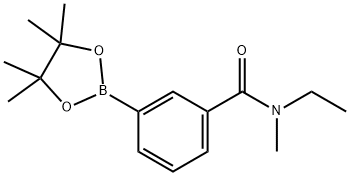 Benzamide, N-ethyl-N-methyl-3-(4,4,5,5-tetramethyl-1,3,2-dioxaborolan-2-yl)- Structure