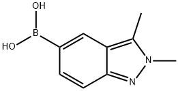 Boronic acid, B-(2,3-dimethyl-2H-indazol-5-yl)- Structure