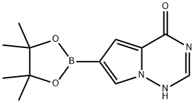 Pyrrolo[2,1-f][1,2,4]triazin-4(1H)-one, 6-(4,4,5,5-tetramethyl-1,3,2-dioxaborolan-2-yl)- Structure