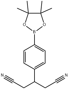 Pentanedinitrile, 3-[4-(4,4,5,5-tetramethyl-1,3,2-dioxaborolan-2-yl)phenyl]- Structure