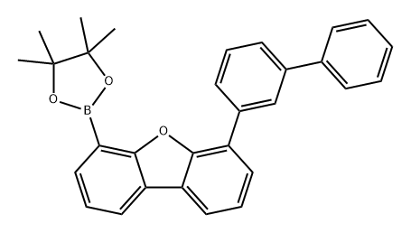 Dibenzofuran, 4-[1,1'-biphenyl]-3-yl-6-(4,4,5,5-tetramethyl-1,3,2-dioxaborolan-2-yl)- Structure