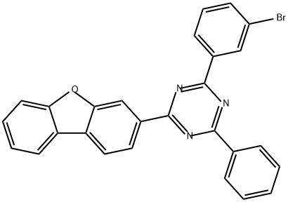 1,3,5-Triazine, 2-(3-bromophenyl)-4-(3-dibenzofuranyl)-6-phenyl- Structure