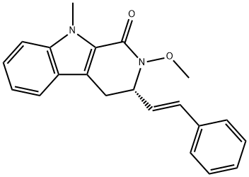 (3S)-2,3,4,9-Tetrahydro-2-methoxy-9-methyl-3-[(1E)-2-phenylethenyl]-1H-pyrido[3,4-b]indol-1-one Structure