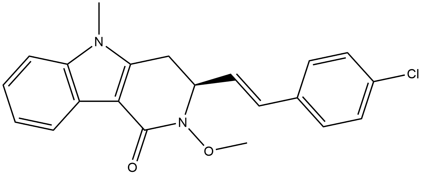 (3S)-3-[(1E)-2-(4-Chlorophenyl)ethenyl]-2,3,4,5-tetrahydro-2-methoxy-5-methyl-1H-pyrido[4,3-b]indol-1-one Structure