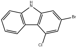 9H-Carbazole, 2-bromo-4-chloro- Structure