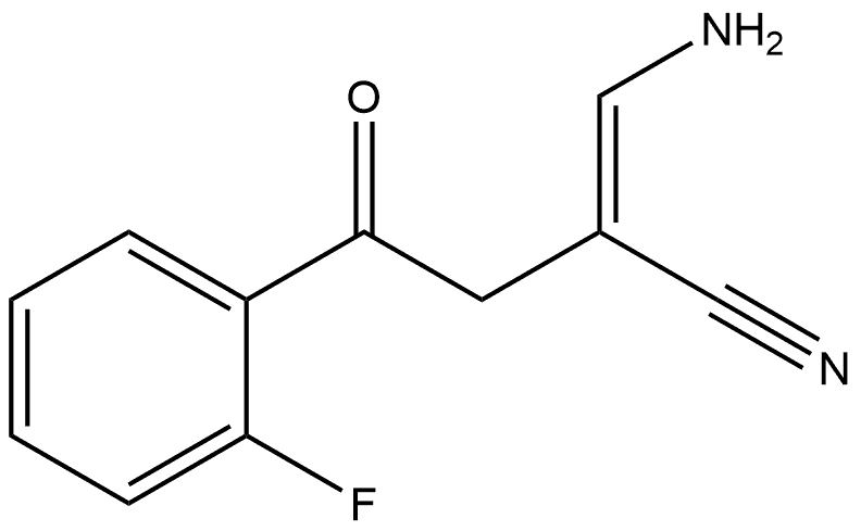 Benzenebutanenitrile, α-(aminomethylene)-2-fluoro-γ-oxo-, (αZ)- 구조식 이미지