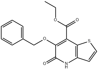 Thieno[3,2-b]pyridine-7-carboxylic acid, 4,5-dihydro-5-oxo-6-(phenylmethoxy)-, ethyl ester Structure