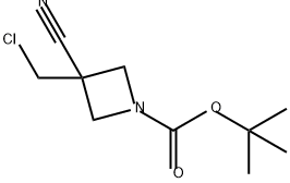 1-Azetidinecarboxylic acid, 3-(chloromethyl)-3-cyano-, 1,1-dimethylethyl ester Structure