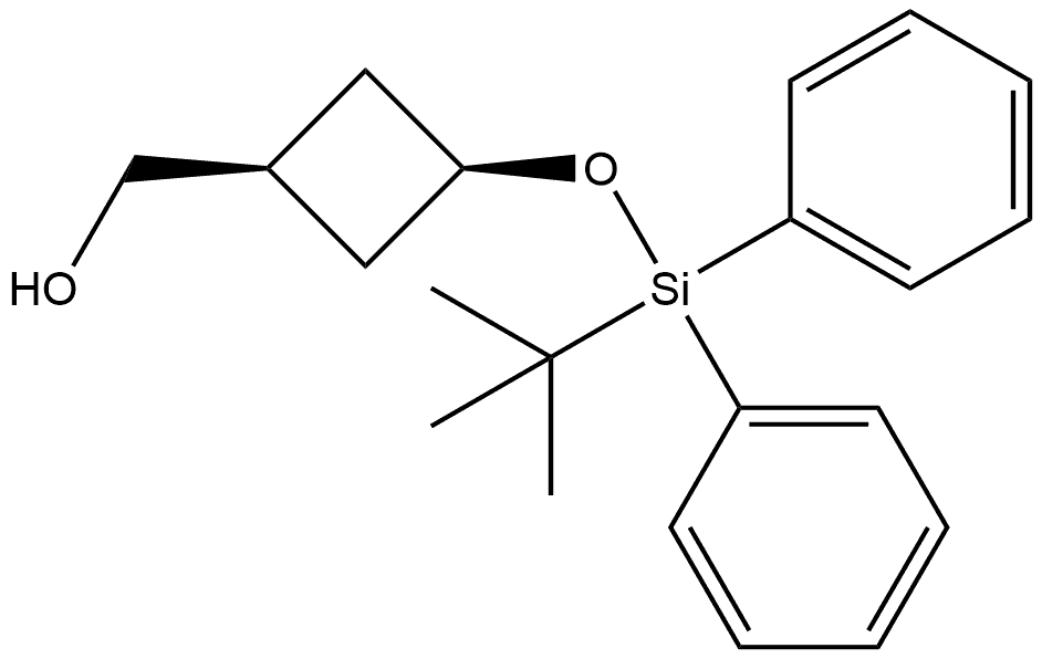 cis-((1s,3s)-3-((tert-Butyldiphenylsilyl)oxy)cyclobutyl)methanol Structure