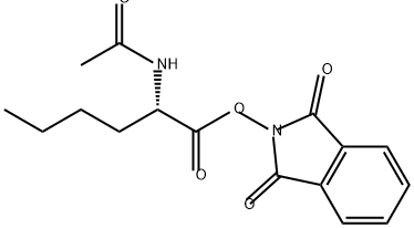 Norleucine, N-acetyl-, 1,3-dihydro-1,3-dioxo-2H-isoindol-2-yl ester Structure