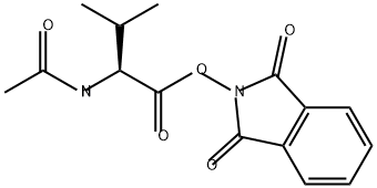 Valine, N-acetyl-, 1,3-dihydro-1,3-dioxo-2H-isoindol-2-yl ester Structure