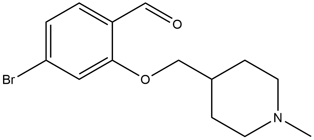 4-Bromo-2-[(1-methyl-4-piperidinyl)methoxy]benzaldehyde Structure