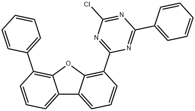 1,3,5-Triazine, 2-chloro-4-phenyl-6-(6-phenyl-4-dibenzofuranyl)- Structure