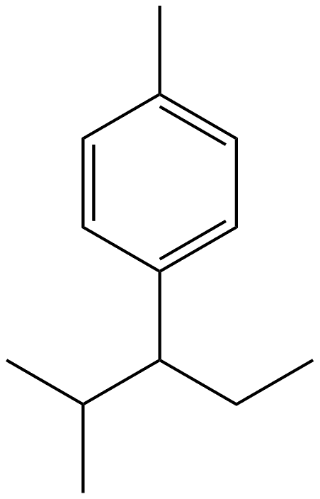 1-(1-Ethyl-2-methylpropyl)-4-methylbenzene Structure