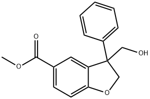 Methyl 3-(hydroxymethyl)-3-phenyl-2,3-dihydrobenzofuran-5-carboxylate Structure