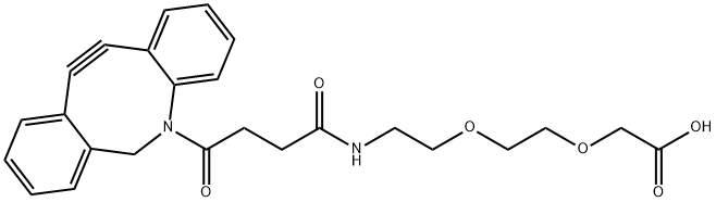 Acetic acid, 2-[2-[2-[[4-(11,12-didehydrodibenz[b,f]azocin-5(6H)-yl)-1,4-dioxobutyl]amino]ethoxy]ethoxy]- Structure