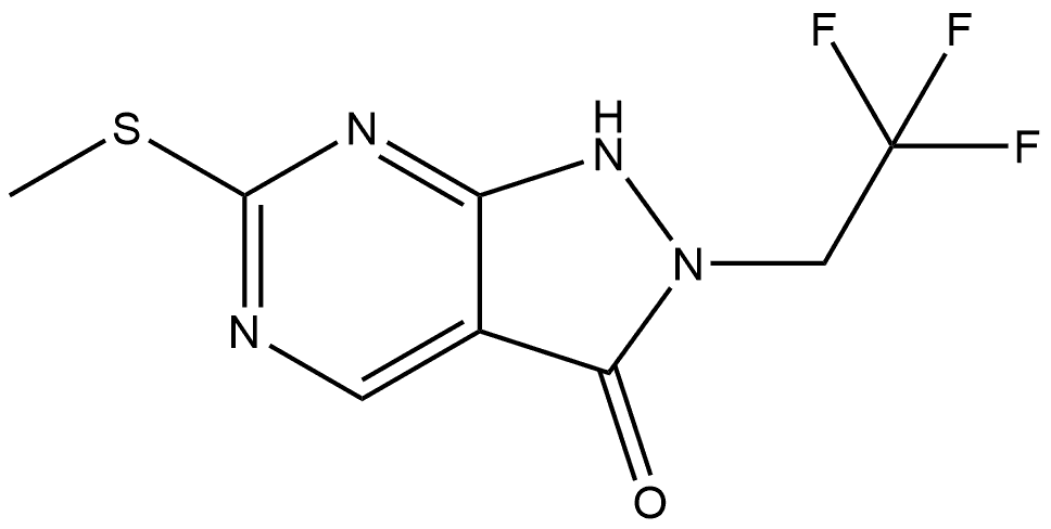 6-(methylthio)-2-(2,2,2-trifluoroethyl)-1H-pyrazolo[3,4-d]pyrimidin-3(2H)-one Structure