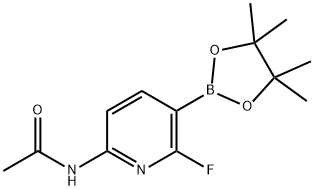 N-(6-Fluoro-5-(4,4,5,5-tetramethyl-1,3,2-dioxaborolan-2-yl)pyridin-2-yl)acetamide Structure