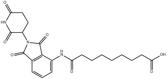 Nonanoic acid, 9-[[2-(2,6-dioxo-3-piperidinyl)-2,3-dihydro-1,3-dioxo-1H-isoindol-4-yl]amino]-9-oxo- Structure