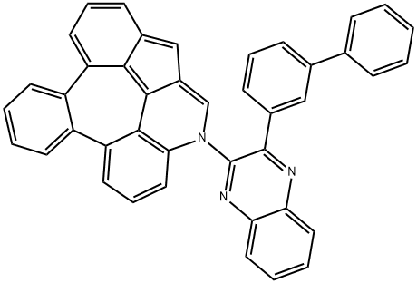 3H-3-Azadibenzo[g,ij]naphth[2,1,8-cde]azulene, 3-(3-[1,1'-biphenyl]-3-yl-2-quinoxalinyl)- Structure