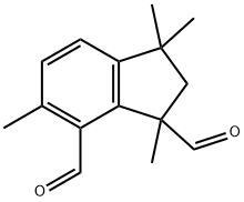 1H-Indene-1,7-dicarboxaldehyde, 2,3-dihydro-1,3,3,6-tetramethyl- Structure