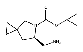 5-Azaspiro[2.4]heptane-5-carboxylic acid, 6-(aminomethyl)-, 1,1-dimethylethyl ester, (6R)- Structure