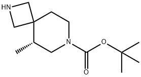 2,7-Diazaspiro[3.5]nonane-7-carboxylic acid, 5-methyl-, 1,1-dimethylethyl ester, (5R)- 구조식 이미지