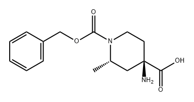 1,4-Piperidinedicarboxylic acid, 4-amino-2-methyl-, 1-(phenylmethyl) ester, (2S,4R)- Structure