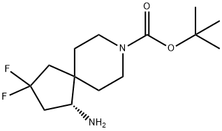 8-Azaspiro[4.5]decane-8-carboxylic acid, 1-amino-3,3-difluoro-, 1,1-dimethylethyl ester, (1R)- Structure