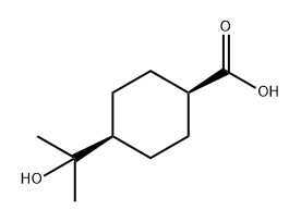 Cyclohexanecarboxylic acid, 4-(1-hydroxy-1-methylethyl)-, cis- Structure