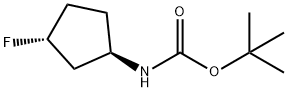 Carbamic acid, N-[(1R,3R)-3-fluorocyclopentyl]-, 1,1-dimethylethyl ester Structure