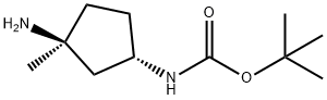 Carbamic acid, N-[(1S,3S)-3-amino-3-methylcyclopentyl]-, 1,1-dimethylethyl ester Structure