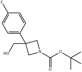 tert-butyl 3-(4-fluorophenyl)-3-(hydroxymethyl)azetidine-1-carboxylate 구조식 이미지