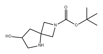 2,5-Diazaspiro[3.4]octane-2-carboxylic acid, 7-hydroxy-, 1,1-dimethylethyl ester 구조식 이미지