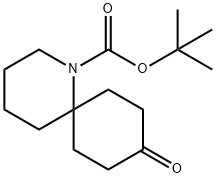 1-Azaspiro[5.5]undecane-1-carboxylic acid, 9-oxo-, 1,1-dimethylethyl ester 구조식 이미지