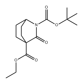 2-Azabicyclo[2.2.2]octane-2,4-dicarboxylic acid, 3-oxo-, 2-(1,1-dimethylethyl) 4-ethyl ester Structure