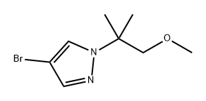 1H-Pyrazole, 4-bromo-1-(2-methoxy-1,1-dimethylethyl)- 구조식 이미지