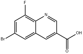 6-bromo-8-fluoro-quinoline-3-carboxylic acid 구조식 이미지