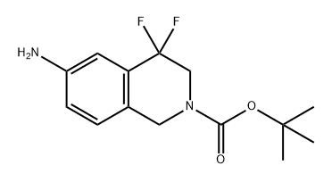 2(1H)-Isoquinolinecarboxylic acid, 6-amino-4,4-difluoro-3,4-dihydro-, 1,1-dimethylethyl ester Structure