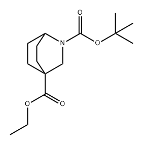 2-Azabicyclo[2.2.2]octane-2,4-dicarboxylic acid, 2-(1,1-dimethylethyl) 4-ethyl ester Structure