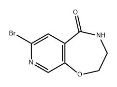 Pyrido[4,3-f]-1,4-oxazepin-5(2H)-one, 7-bromo-3,4-dihydro- Structure