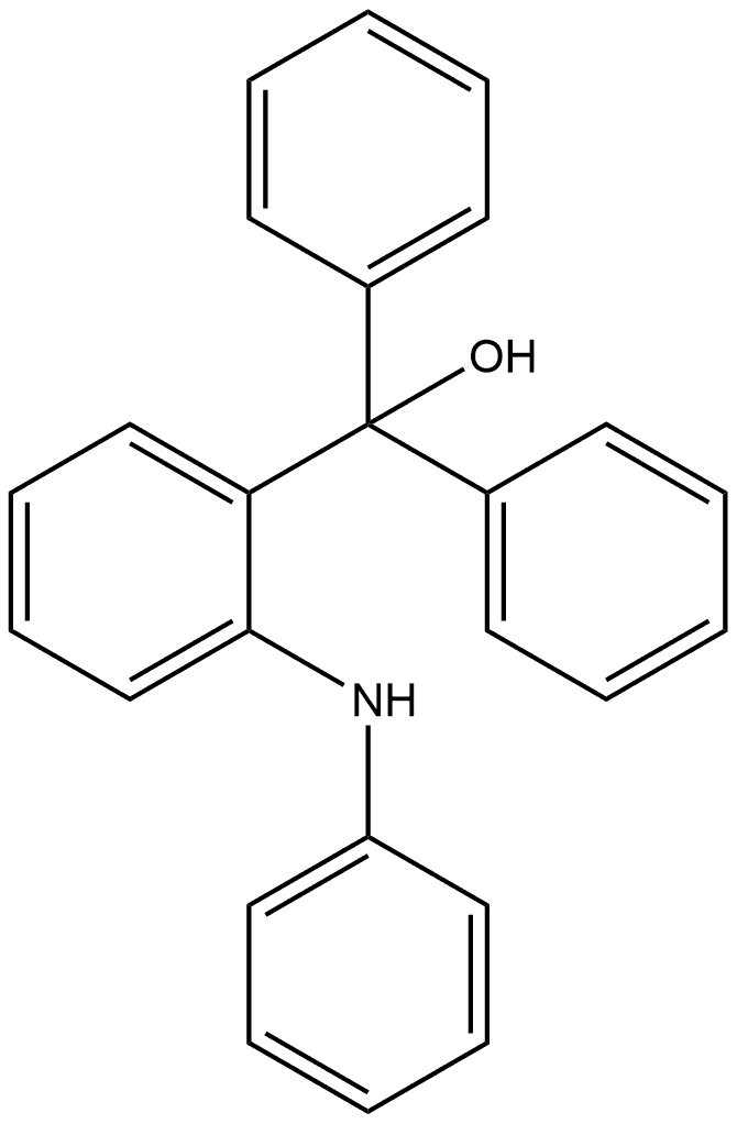Benzenemethanol, α,α-diphenyl-2-(phenylamino)- 구조식 이미지